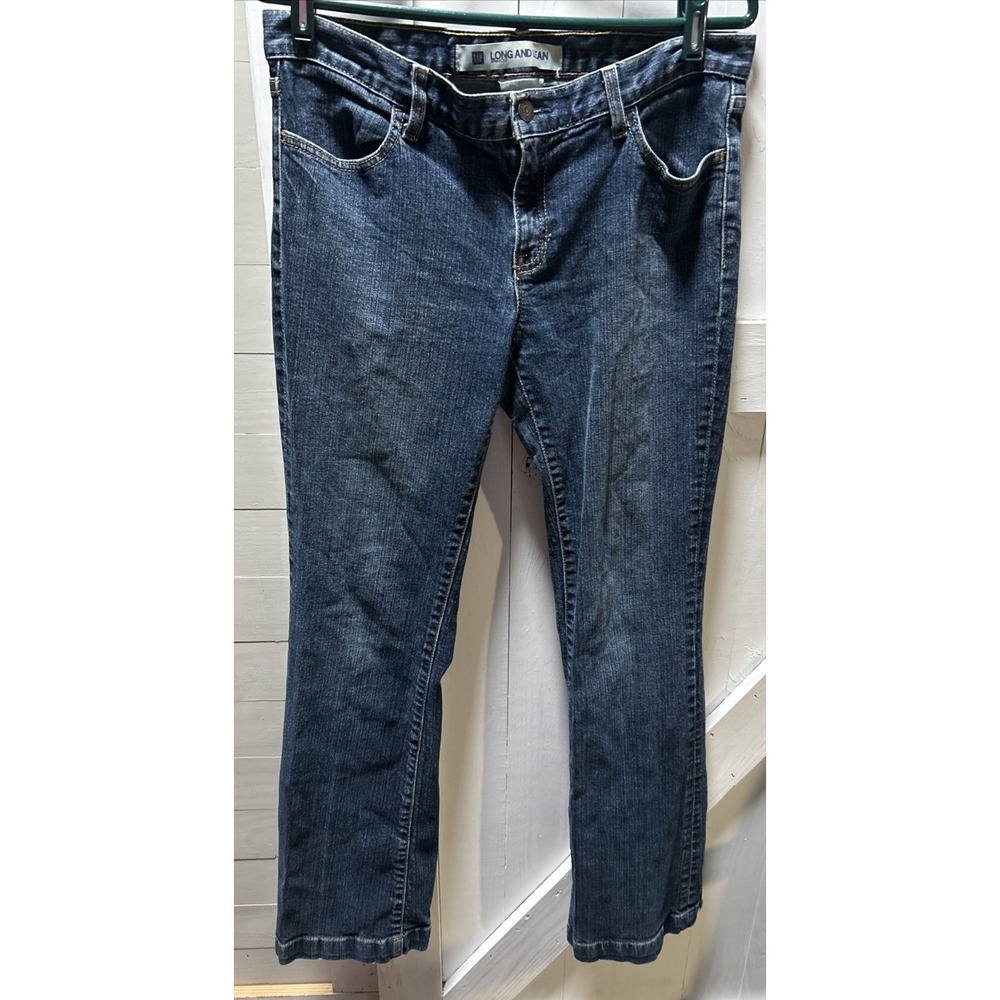 Gap Long and Lean Women's Size 10 Dark Wash Heel Drag SEE PHOTOS